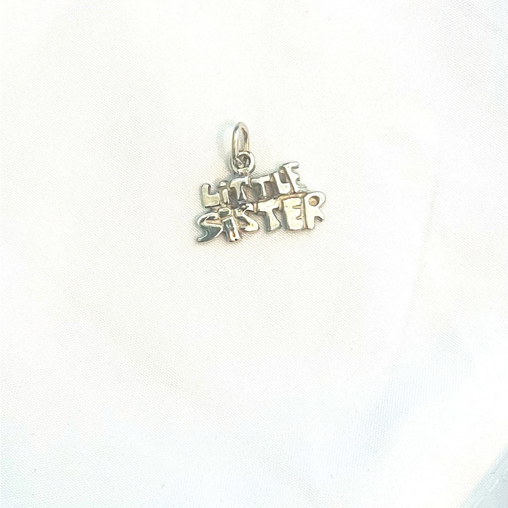 Little Sister Sterling Silver Charm